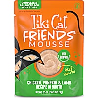 Tiki Cat Friends Mousse Chicken, Pumpkin & Lamb Recipe in Broth Cat Food