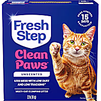 Fresh Step Clean Paws Unscented Multi Cat Clumping Litter