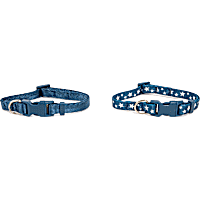 Petco Navy Printed Dog Collar Set