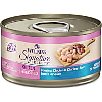 Wellness CORE Grain Free Boneless Chicken & Chicken Liver Signature Selects Shredded Kitten Wet Cat Food