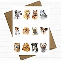 Sweet Paws x Five Dot Post Dog Faces Greeting Card