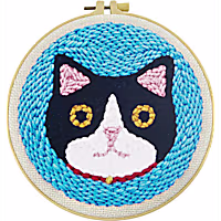 Petco Black & White Cat Punch Needle Kit
