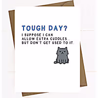 Sweet Paws x Five Dot Post Tough Day Cuddle Cat Greeting Card