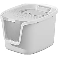HANAMYA Seamless Molded Cat Litter Box with Scoop, Top or Front-Entry