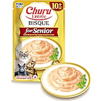 Inaba Churu Chicken Recipe with Tuna Entree Bisque Senior Pouch Cat Food