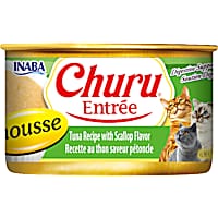 Inaba Churu Tuna Recipe with Scallop Flavor Entree Mousse Can Cat Food