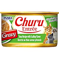 Inaba Churu Tuna Recipe with Scallop Flavor Entree in Gravy Can Cat Food