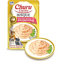 Inaba Churu Chicken Recipe with Salmon Entree Bisque Pouch Cat Food