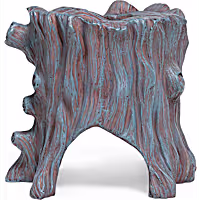 Imagitarium Tree Stump Reptile 2-in-1 Hideaway with Basking Ledge