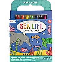 OOLY Carry Along! Coloring Book and Crayon Set - Sea Life