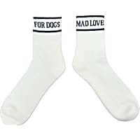 Zanden White Mad Love Crew Socks