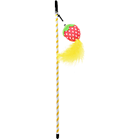 Max & Marlow Yellow and White Cat Wand Toy with Plush Toy