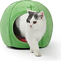 Max & Marlow Olive Hooded Cat Bed