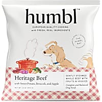 HUMBL Frozen Pourable Pouch EU-Sourced Heritage Beef Gently Cooked Dog Food