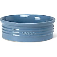 PetShop by Fringe Studio Woof French Blue Sculpted Dog Bowl