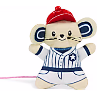Petco Americana Baseball Player Mouse Cat Toy