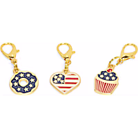 Petco Americana Red, White & Blue Cat Collar Charms