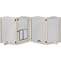Unipaws 31.7" H Free Standing Pet Gate with Supporting Feet