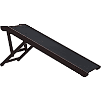 Unipaws Large Foldable Wooden Pet Ramp with Adjustable Height