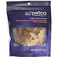 Petco Halloween Assorted Carob & Vanilla Flavor Cookie Treats for Dogs