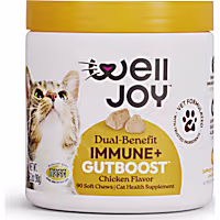 WellJoy Chicken Flavored Soft Chew Immune + GutBoost Supplement for Cats