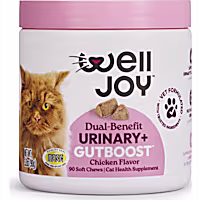 WellJoy Chicken Flavored Soft Chew Urinary + GutBoost Supplement for Cats