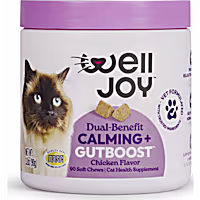 WellJoy Chicken Flavored Soft Chew Calming + GutBoost Supplement for Cats