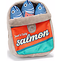 Petco Tinned Salmon Plush Burrow Dog Toy