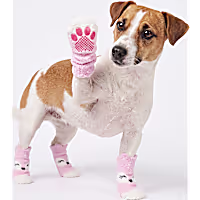 Petco Pink Fox Fuzzy Pet Socks