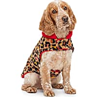 Petco Leopard/Red Reversible Pet Cozy Coat
