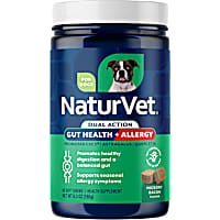 NaturVet Hickory Bacon Flavor Gut Health + Allergy Dual Action Supplement for Dogs