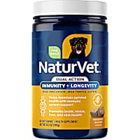 NaturVet Hickory Bacon Flavor Immunity + Longevity Dual Action Supplement for Dogs
