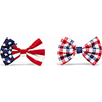 Petco Americana Red White & Blue Pet Bowtie Pack