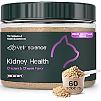 VetriScience Renal Essentials Kidney Health Chicken & Cheese Flavored Powder, Kidney Supplement for Cats