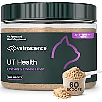 VetriScience UT Health Chicken & Cheese Flavored Powder, Bladder & Urinary Tract Supplement for Cats