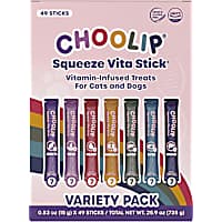 Choolip Squeeze Vita Stick Liackable Wet Cat and Dog Treats Variety Pack