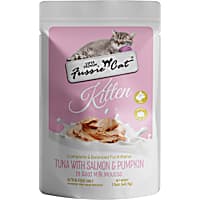 Fussie Cat Pouch Tuna & Salmon with Pumpkin in goat milk Mousse Kitten Food
