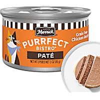 Merrick Purrfect Bistro Grain Free Premium High Protein Chicken Recipe Soft Canned Pate Adult Wet Cat Food