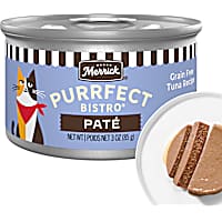 Merrick Purrfect Bistro Grain Free Premium High Protein Tuna Recipe Soft Canned Pate Adult Wet Cat Food