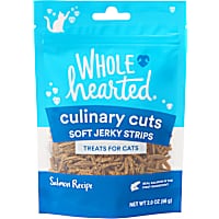 WholeHearted Salmon Recipe Soft Jerky Strips Treats for Cats