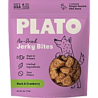 Plato Pet Jerky Bites Duck with Cranberry Dog Treats