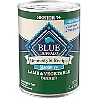 Blue Buffalo Homestyle for Senior 7+ Dogs, Lamb Recipe Senior 7+ Lamb & Vegetable Dinner Wet Dog Food
