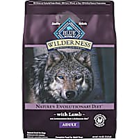 Blue Buffalo Wilderness Lamb, Chicken-Free Formula 38 g Protein, Meat Rich Natural Adult Dry Dog Food