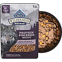 Blue Buffalo Wilderness Wild Meals Protein Powered Meals, Beef, Chicken & Sweet Potato Feast, Adult Wet Dog Food