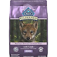 Blue Buffalo Wilderness Lamb, Chicken-Free Formula 37 g Protein, Meat Rich Natural Puppy Dry Dog Food