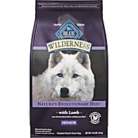 Blue Buffalo Wilderness Lamb, Chicken-Free Formula 31 g Protein, Meat Rich Natural Dry Senior Dog Food