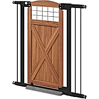 UniPaws 39" H Barn Door Dog Gate with Bottom Kick Plate