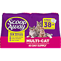 Scoop Away Multi Cat Litter with Meadow Fresh Scent Clumping Litter Locks in Liquid and Odor on Contact