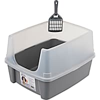 Litter Genie Cat Litter Box with Scatter Shield and Scoop, High Sided Cat Litter Pan