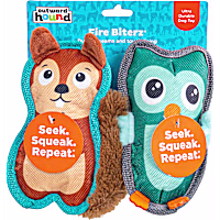 Outward Hound Fire Biterz Owl & Squirrel Interactive Dog Toys